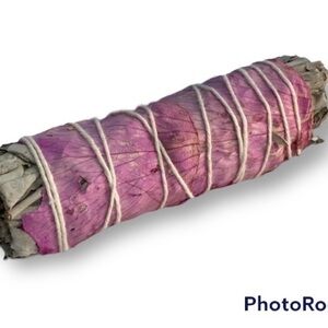 Blue Sage Wrapped in Rose Petals